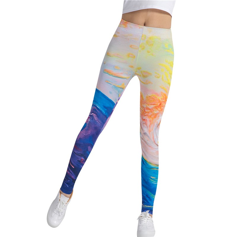 Women's Yoga pants with a polyester spandex mix keeps them fitting perfect 